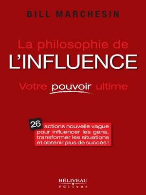 cover image of Philosophie de l'influence La